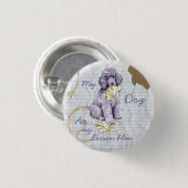 Badge Rond 2,50 Cm Mon caniche standard a mangé mon plan de leçon (Devant & derrière)