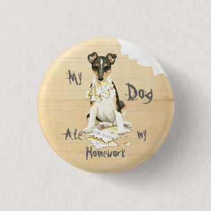 Badge Rond 2,50 Cm Mon collie lisse m'a mangé mes devoirs