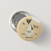 Badge Rond 2,50 Cm Mon Collie Smooth A Mangé Mes Devoirs (Devant & derrière)
