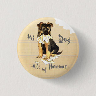 Badge Rond 2,50 Cm Mon GSD Mange Mes devoirs