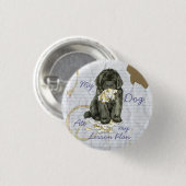 Badge Rond 2,50 Cm Mon plan de leçons pour Terre-Neuve (Devant & derrière)