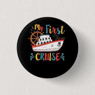 Badge Rond 2,50 Cm Mon premier bateau de croisière Ancre Voyage de va