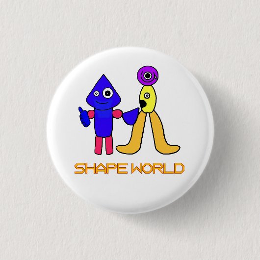 Badge Rond 2,50 Cm Monde de Forme (Devant)