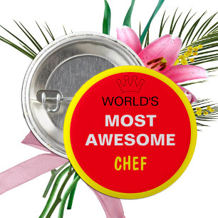 Badge Rond 2,50 Cm Mondes les plus beaux - CHEF (meilleur)