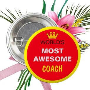 Badge Rond 2,50 Cm Mondes les plus géniaux - COACH (meilleur)