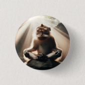 Badge Rond 2,50 Cm Monkey Monk Button (Devant)