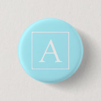 Monogramme bleu ciel simple