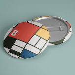 Badge Rond 2,50 Cm Monogramme Carré De Stijl Inspiré<br><div class="desc">De Stijl (Piet Mondrian) design inspiré avec monogramme personnalisable (ou laisser vide pour supprimer). De Stijl, en néerlandais pour "style", également appelé néoplasticisme est un mouvement artistique lancé dans le Pays-Bas en 1917 centré sur les formes rectilignes et les couleurs primaires. Le style a duré tout le temps et travaille...</div>