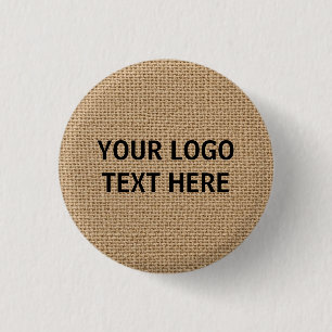 Badge Rond 2,50 Cm Monogramme de nom de famille personnalisé en toile