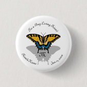 Badge Rond 2,50 Cm Monogramme de papillon Swallowtail (Devant)