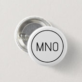 Badge Rond 2,50 Cm Monogramme initial simple (Devant & derrière)