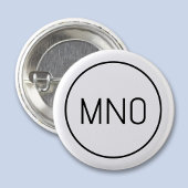 Badge Rond 2,50 Cm Monogramme initial simple