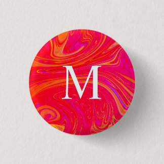 Badge Rond 2,50 Cm Monogramme initiale coloré moderne