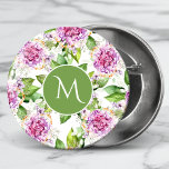 Badge Rond 2,50 Cm Monogramme Joli violet vert Aquarelle Florale<br><div class="desc">Monogramme Joli bleu vert Aquarelle Boutons Floral est doté d'un joli modèle moderne violet et vert aquarelle motif floral avec votre monogramme personnalisé au centre. Personnalisez en modifiant le texte dans la zone de texte fournie. Conçu par ©Evco Studio www.zazzle.com/store/evcostudio</div>