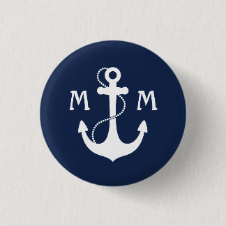 Badge Rond 2,50 Cm Monogramme nautique