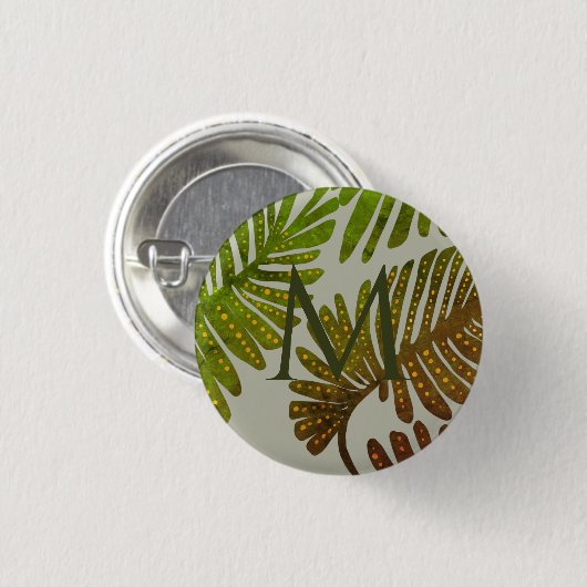 Badge Rond 2,50 Cm Monstera (Devant & derrière)