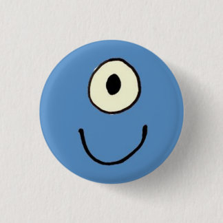 Badge Rond 2,50 Cm Monstre bleu
