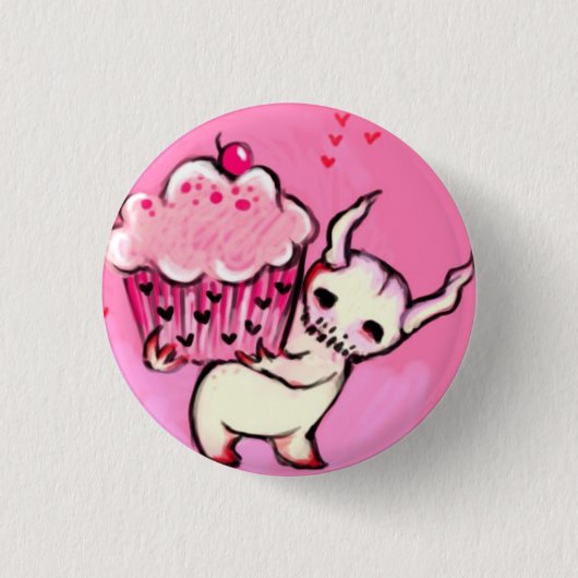 Badge Rond 2,50 Cm Monstre de petit gâteau (Devant)
