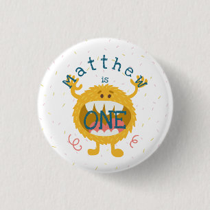 Badge Rond 2,50 Cm Monstre Jaune Cute Personnalisable