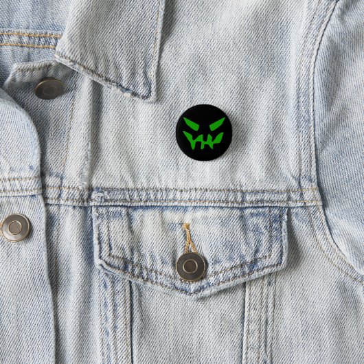 Badge Rond 2,50 Cm Monstre vert (En situation)