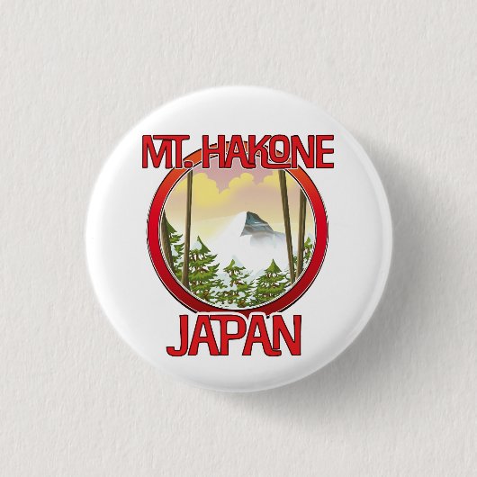 Badge Rond 2,50 Cm Mont Hakone Japon (Devant)