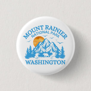 Badge Rond 2,50 Cm mont Rainier parc national Homme's Basic T-Shirt