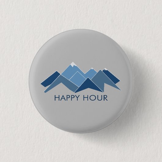 Badge Rond 2,50 Cm Montagnes Bonne Heure (Devant)