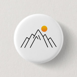 Badge Rond 2,50 Cm Montagnes Minimalistes : Un Design Inspiré Par La