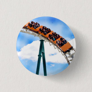 Badge Rond 2,50 Cm Montagnes russes oranges expédiantes