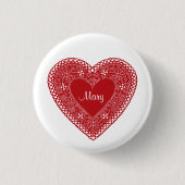 Badge Rond 2,50 Cm Montrez Votre Coeur Valentin (Devant)