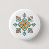 Badge Rond 2,50 Cm Moroccan Embroidery Star (Devant)