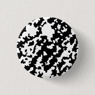 Badge Rond 2,50 Cm Mosaïque Abstraite irrégulière Camo noir et blanc