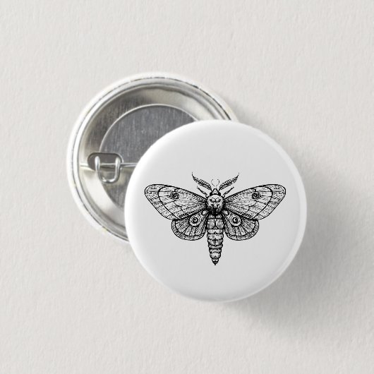 Badge Rond 2,50 Cm Moth (Devant & derrière)