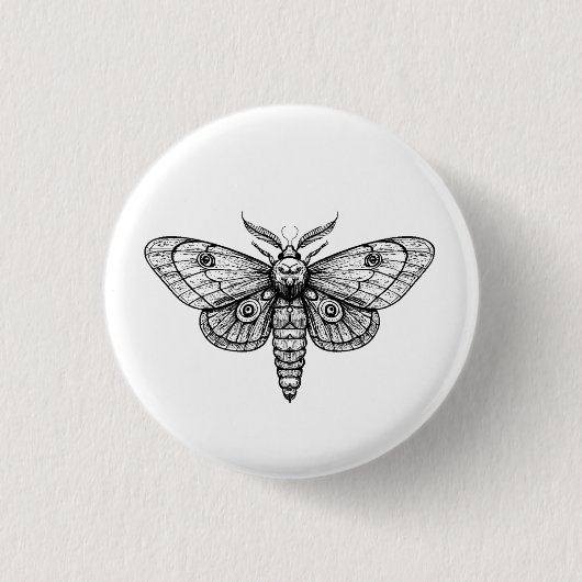 Badge Rond 2,50 Cm Moth (Devant)