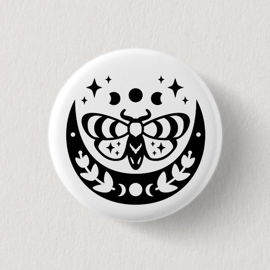 Badge Rond 2,50 Cm Moth mystique (Devant)