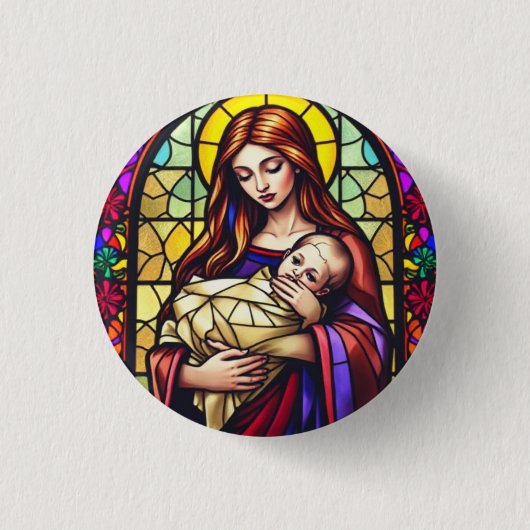 Badge Rond 2,50 Cm Mother and Child Button (Devant)