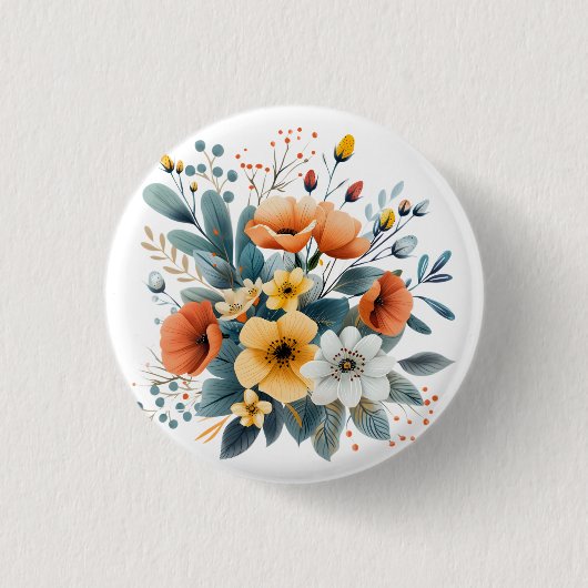 Badge Rond 2,50 Cm Mother's Day Boho Flowers Clipart-61983 (Devant)