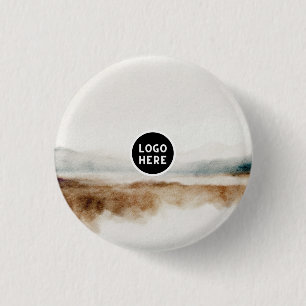 Badge Rond 2,50 Cm Motif Abstrait Minimaliste Aquarelle Naturelle