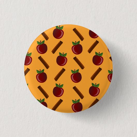 Badge Rond 2,50 Cm Motif Apple Cinnamon (Devant)