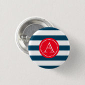 Badge Rond 2,50 Cm Motif bleu et blanc (Devant & derrière)