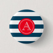 Badge Rond 2,50 Cm Motif bleu et blanc (Devant)