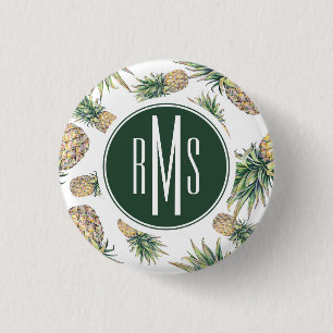 Badge Rond 2,50 Cm Motif d'ananas d'aquarelle