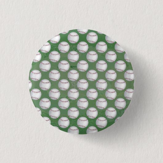 Badge Rond 2,50 Cm Motif de baseball sur Green (Devant)