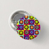 Badge Rond 2,50 Cm motif de cercles (Devant & derrière)