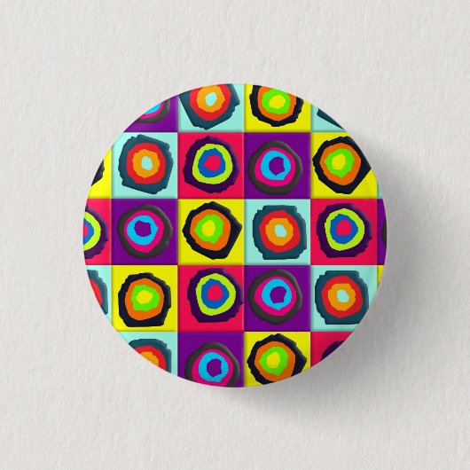 Badge Rond 2,50 Cm motif de cercles (Devant)
