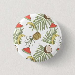 Badge Rond 2,50 Cm Motif de croquis de fruit tropical