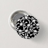 BADGE ROND 2,50 CM MOTIF DE CROSSBONNES DES HABILETÉS GOTHIQUES (Devant & derrière)