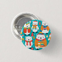Motif de fête des animaux d'hiver de Noël