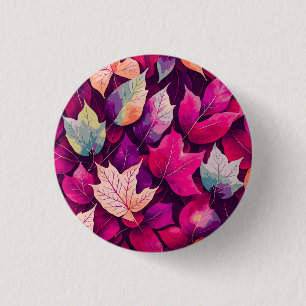 Badge Rond 2,50 Cm Motif de feuilles d'automne colorées-68218