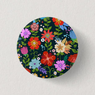Badge Rond 2,50 Cm Motif de fleurs sans soudure Ditsy-13554
